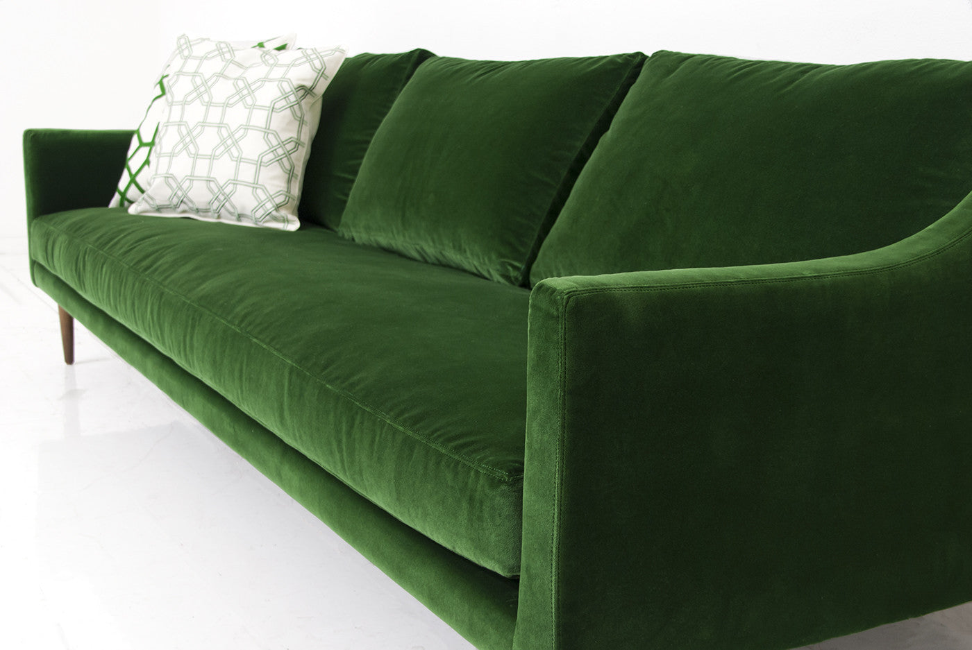 Naples Sofa in Emerald Green Velvet - ModShop