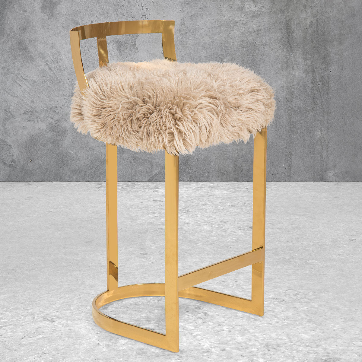 faux fur bar stool