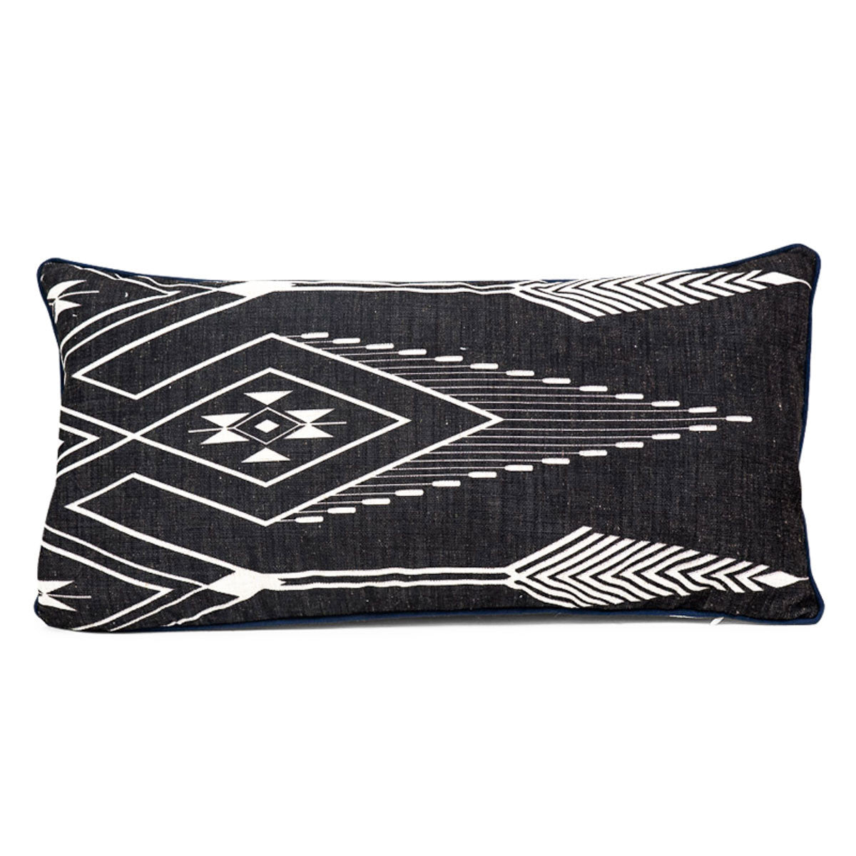 30188 Lumbar Pillow Black Piping