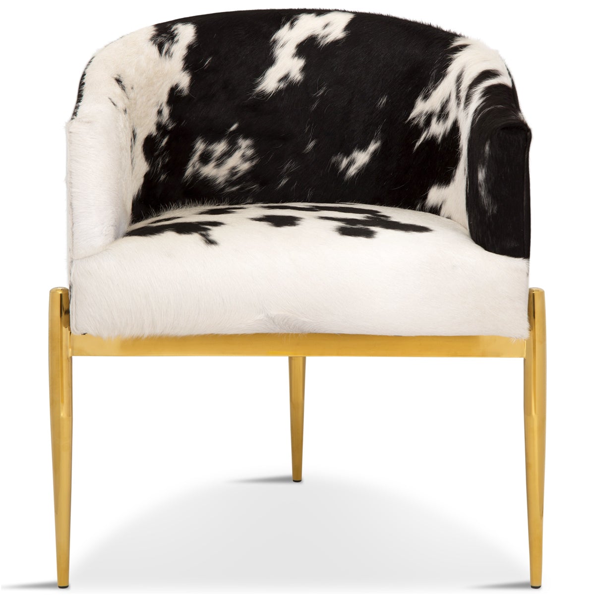 black and white cowhide chairs