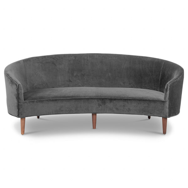 Petite Art Deco Sofa - Crescent Deco Sofa with Pillows - ModShop