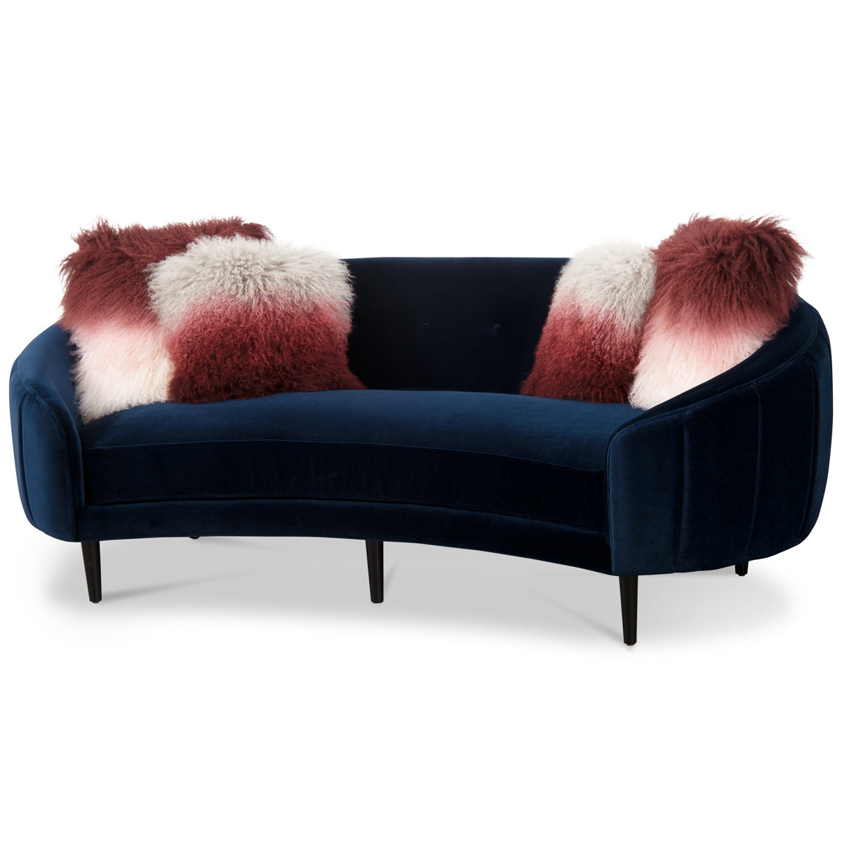 Art Deco Petite Sofa - Crescent Channel Tufted Sofa - ModShop