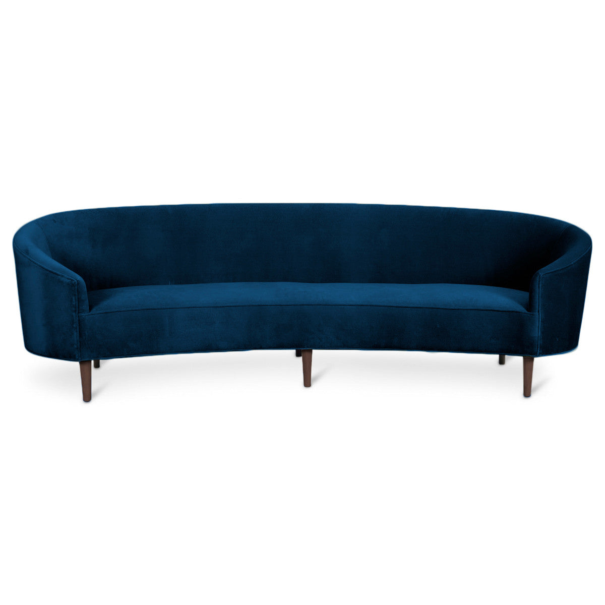 Art Deco Style Crescent Sofa With Curved Arms Modshop