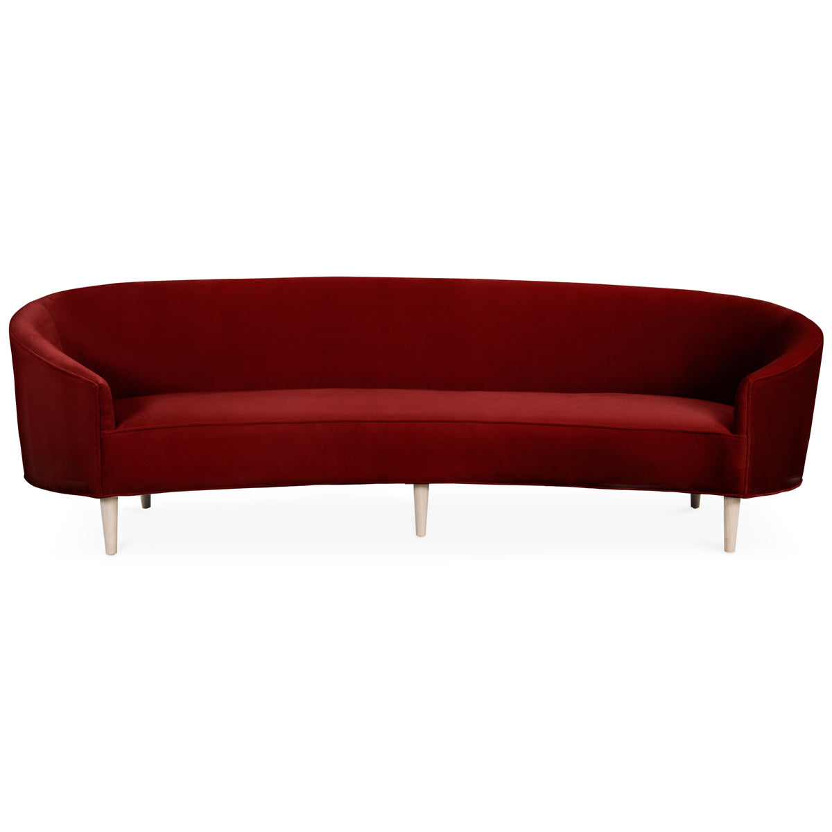 Art Deco Style Crescent Sofa with Curved Arms - ModShop