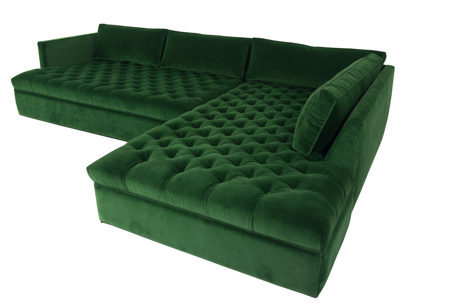 Modern Green Velvet Sectional Sofa - ModShop