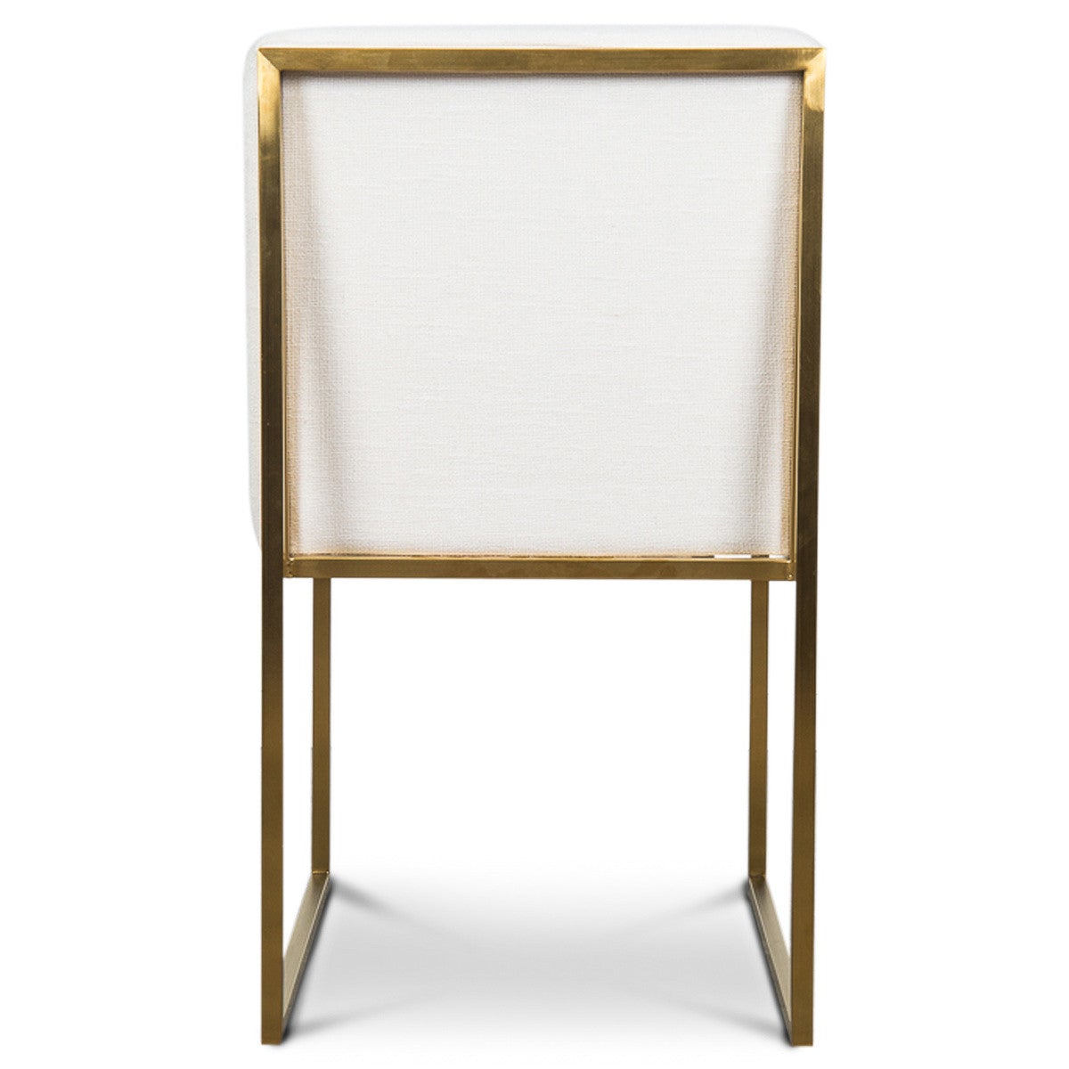 007 Goldfinger White Linen Dining Chair - ModShop