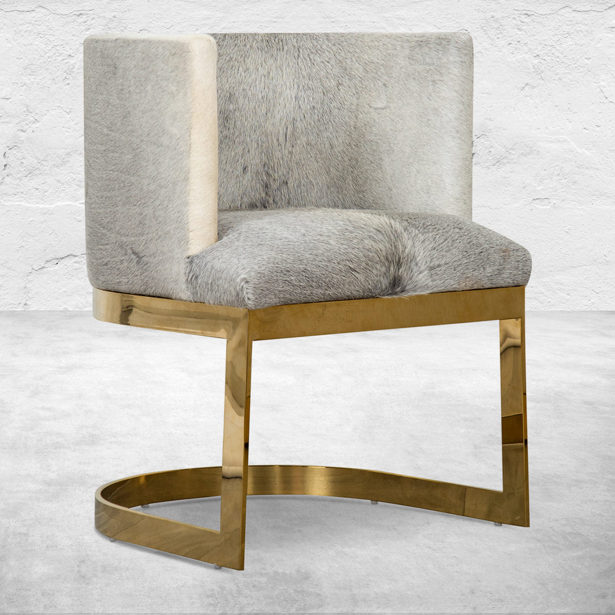 cowhide side chair