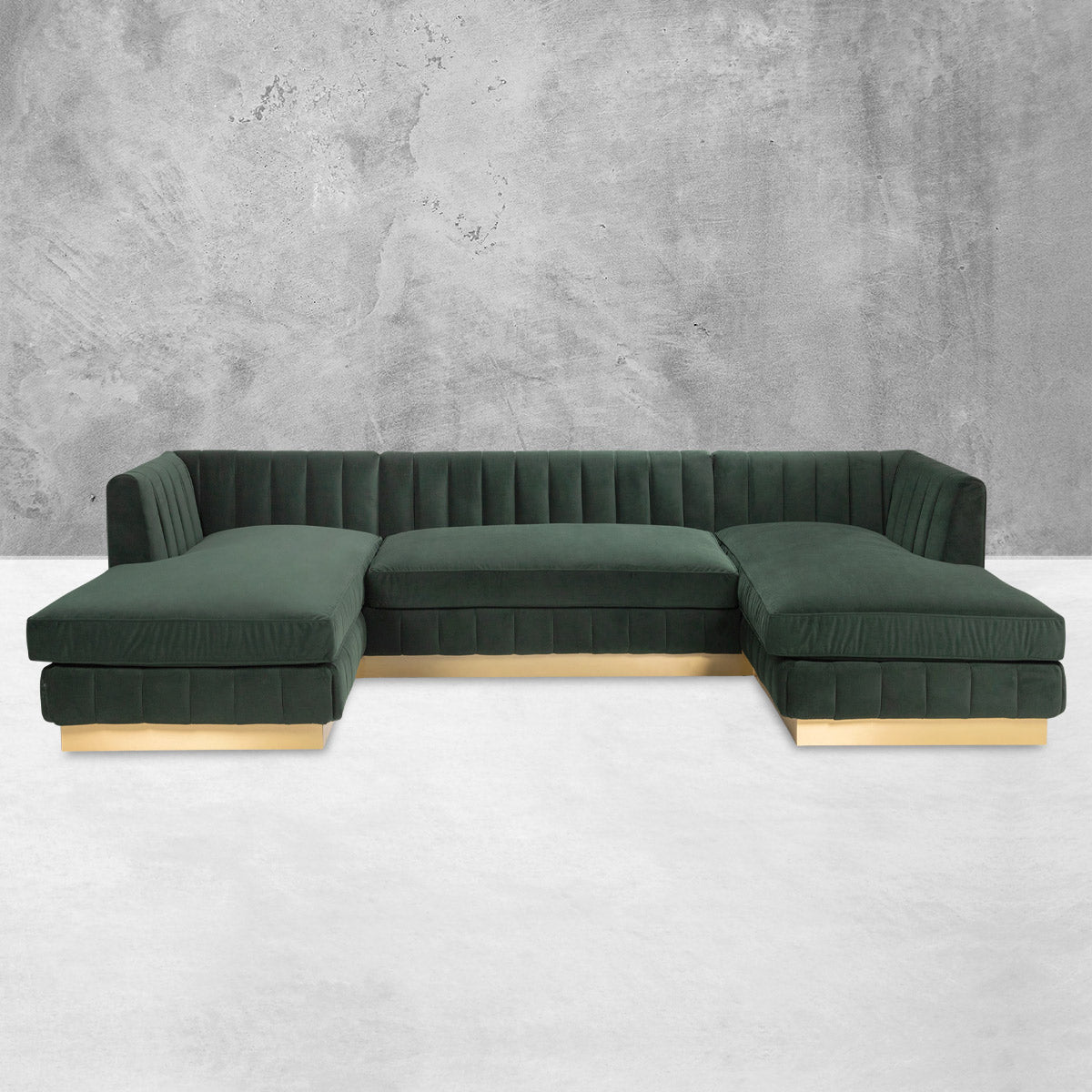 forest green chaise