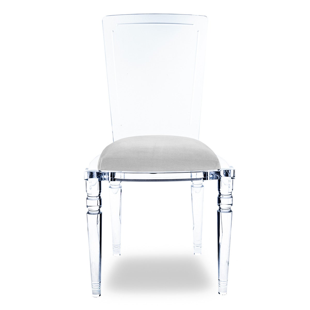 armless acrylic chair