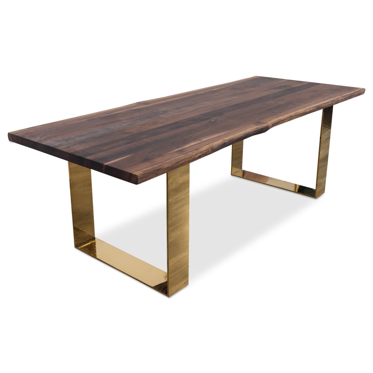 Eco Solid Walnut Slab Dining Table Modshop