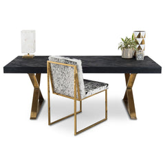 Bordeaux Desk With Brass X Legs Modshop