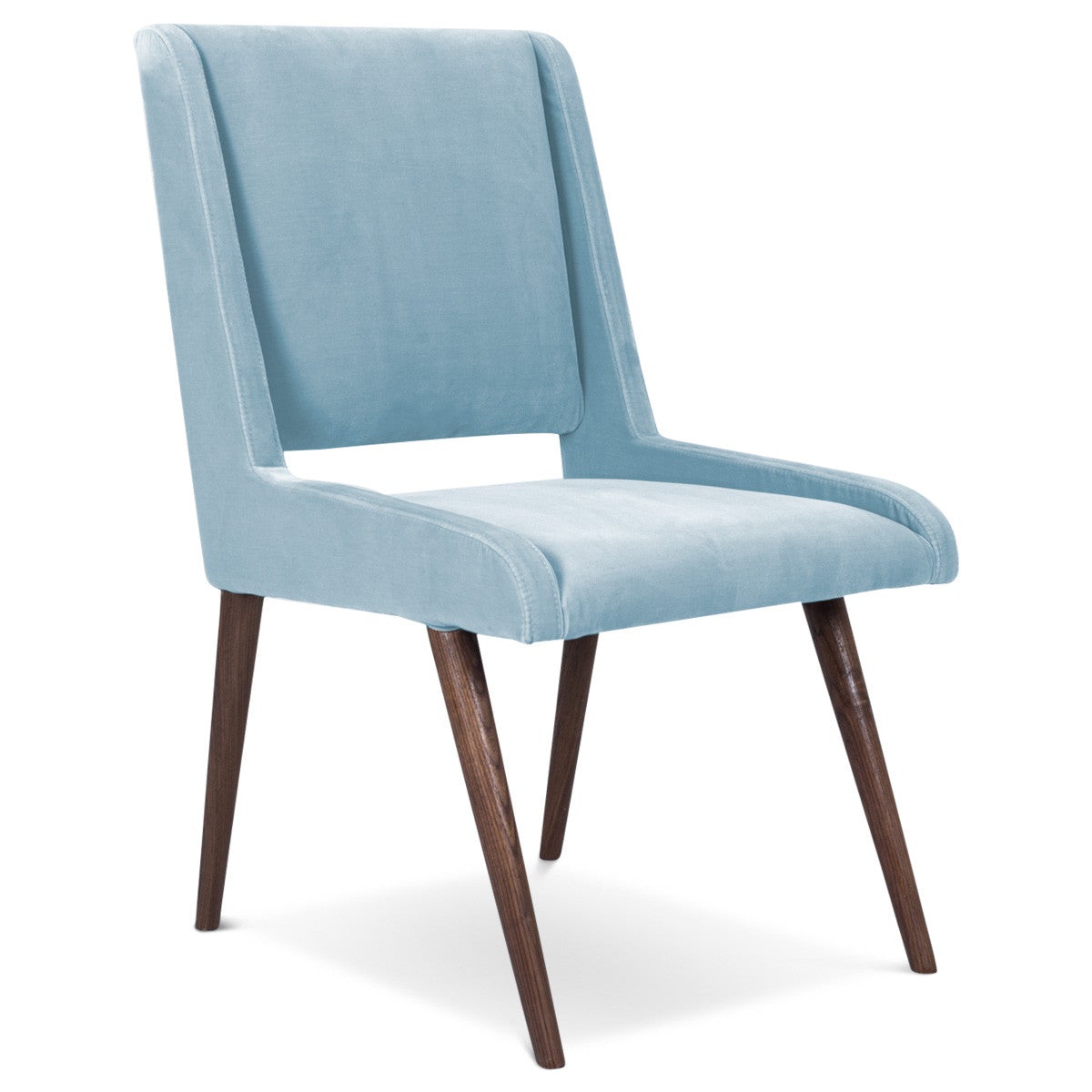 mid century modern blue dining chairs