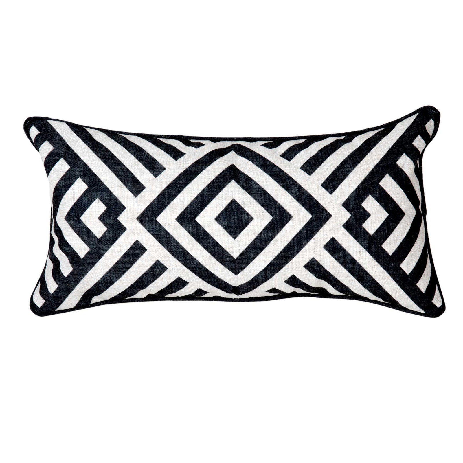 Abstract Black & White Lumbar Pillow - H U N T E D F O X