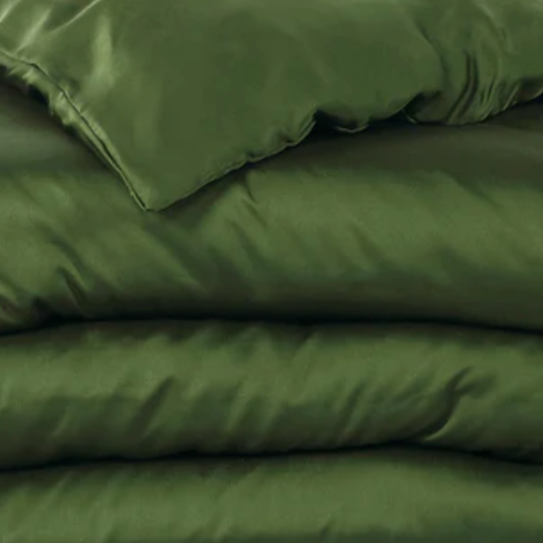 Duvet Cover in Forest Green (Eucalyptus Silk)