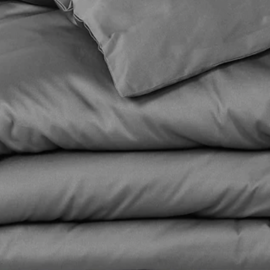 Duvet Cover in Grey (Eucalyptus Silk)