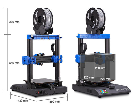 Dimensions of the Artillery Genius 3D Printer