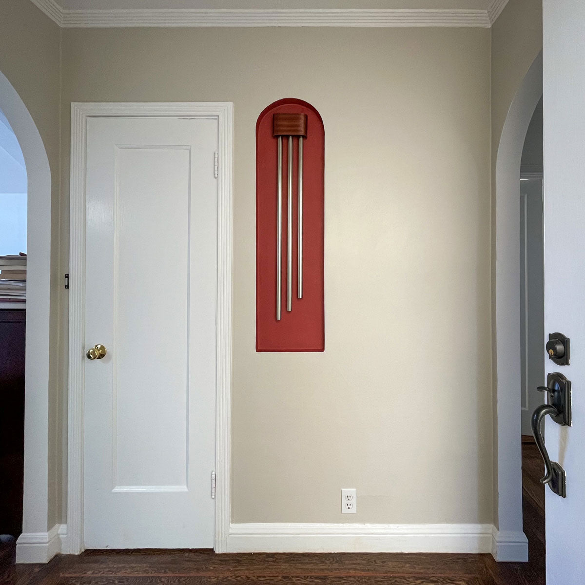 ElectraChime Ribbon tubular door chime with three Nickel Plated Brass Bells in San Francisco, California