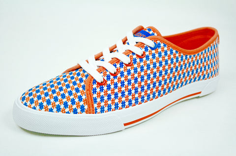 blue and orange sneakers