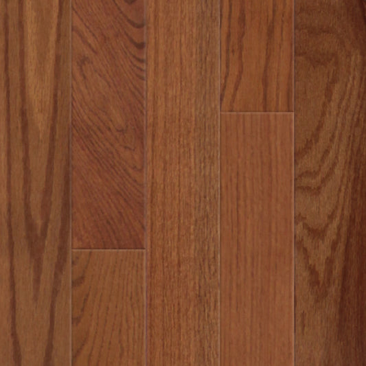 2 1/4 x 3/4 Solid Oak Carmine Stain Prefinished Hardwood Flooring –