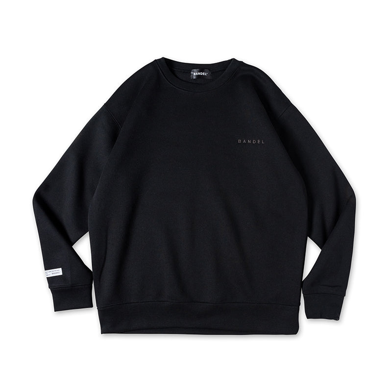 Narrow embroidery Crewneck Black