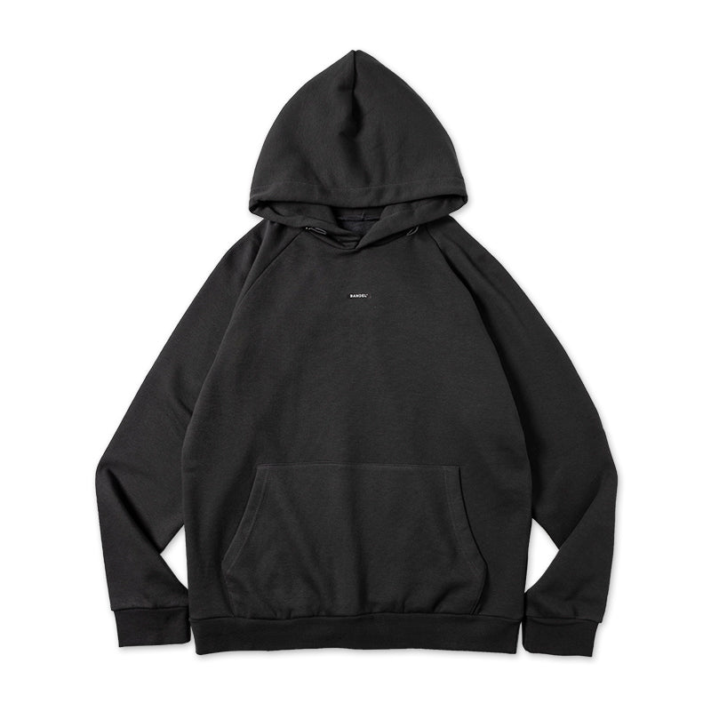 Vertical Print Hoodie Charcoal Grey