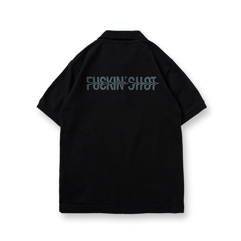 FUCKIN'SHOT GOLF POLO Black×Gray