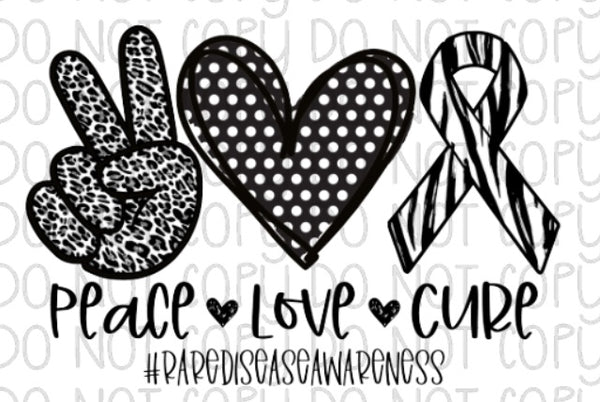 Buy Peace Love Cure Sublimation Png Digital Download Psoriasis Online in  India 