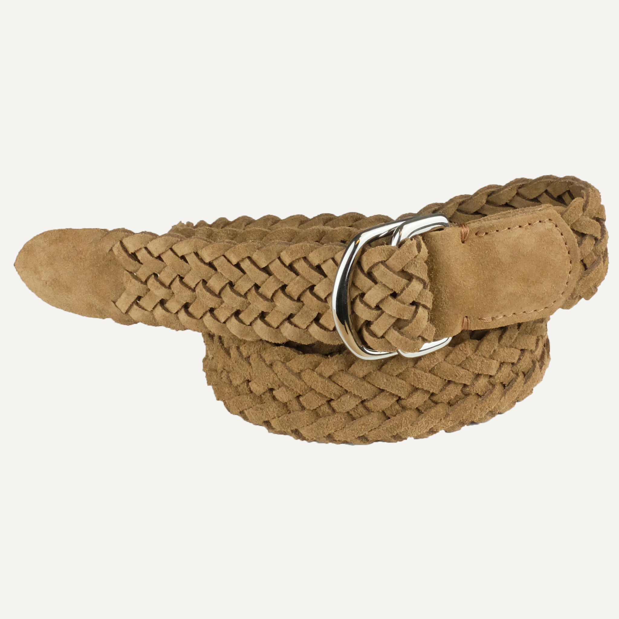 Brown Suede O-Ring Belt - Junior's