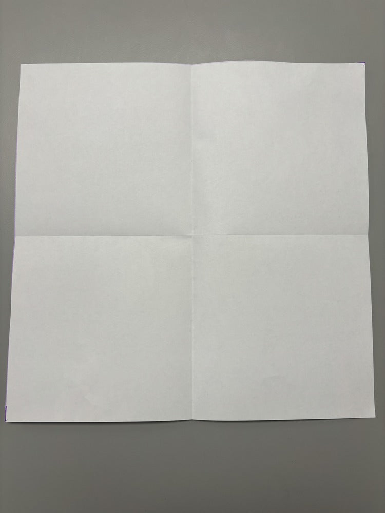 Paper folded into forths.