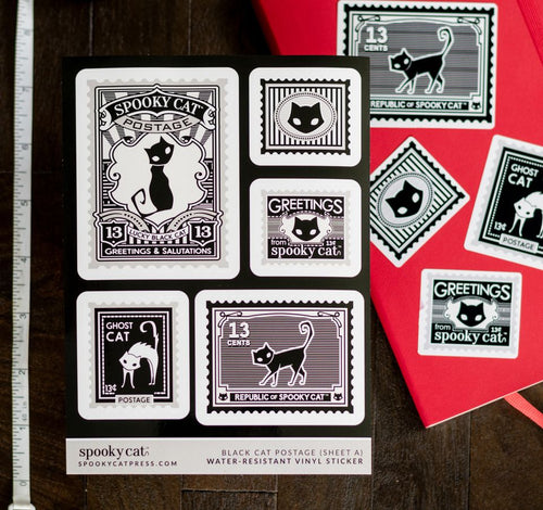 Black Cat Pastel Goth Gift Wrap – Spooky Cat Press
