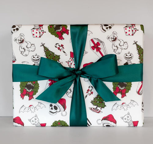  Skull Snowflake Skeleton Christmas Wrapping Paper Premium Gift  Wrap Party Decoration (20 inch x 30 inch sheet) (20 inch x 30 inch sheet) :  Health & Household
