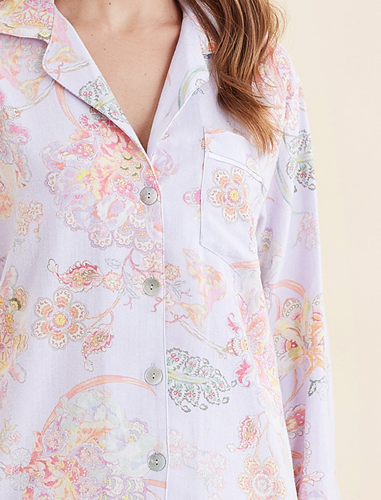 Papinelle Coco Cosy Full Length Pj Set In Misty Lilac