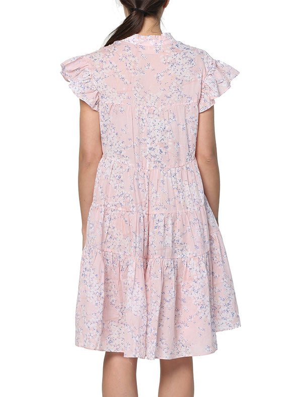 Papinelle | Cherry Blossom Pink Flutter Nap Dress - Papinelle Sleepwear US