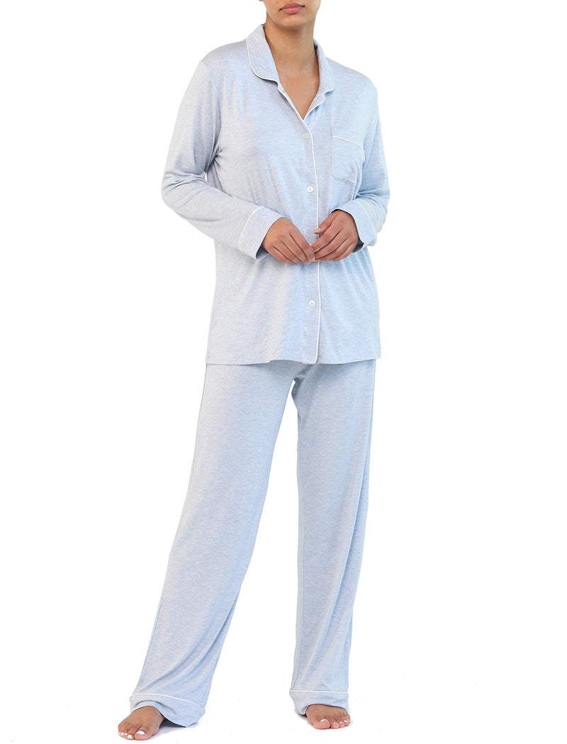 Modal Soft Kate Pajama Set in Powder Blue