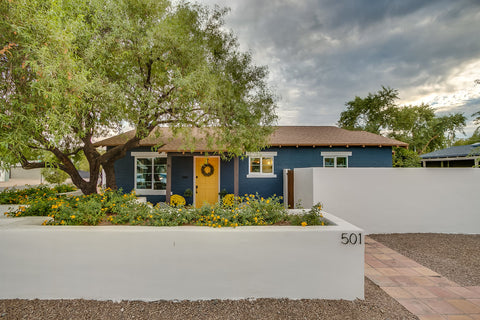 Fresh paint adds value and style to the exterior of this ranch style home