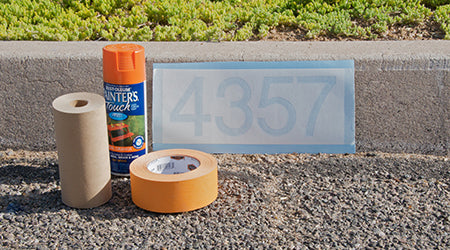 How To Paint House Numbers On A Sidewalk Curb