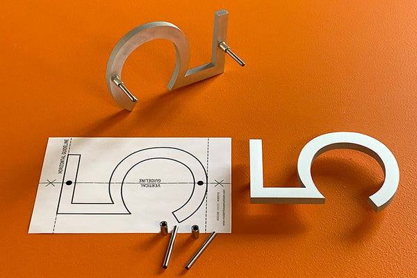Stylish address numbers made from solid recycled aluminum from Modern House Numbers