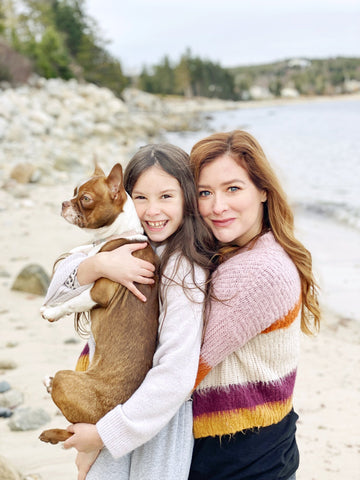 Rebekah Higgs, DIY Mom, with her daughter and dog