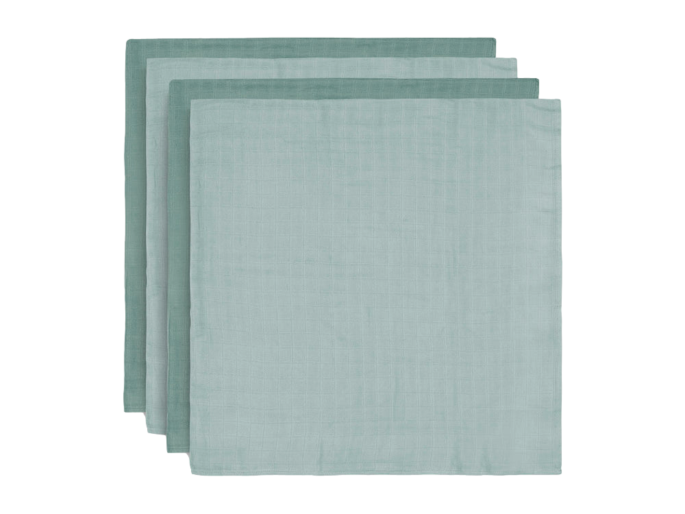 Image of Hydrofiele Doek Small 70x70cm Bamboe Katoen - Ash Green - 4 Stuks