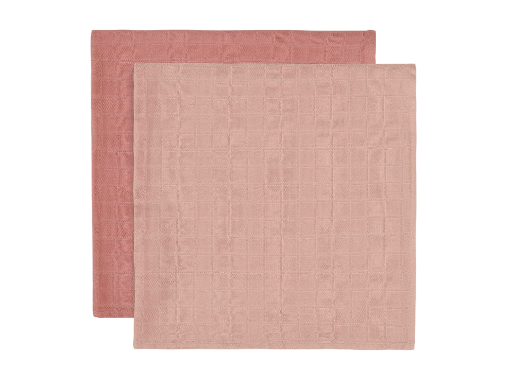 Image of Hydrofiele Doek Large 115x115cm Bamboe Katoen - Pale Pink - 2 Stuks