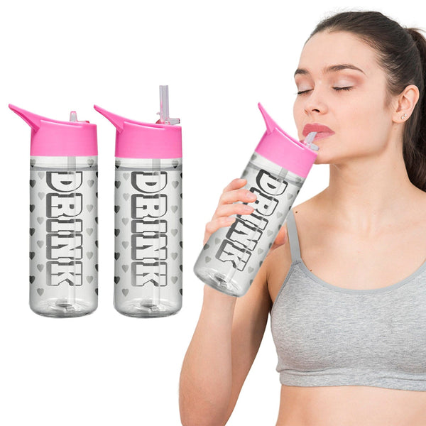 3-Pack Assorted Motivational Water Bottles with Twist Cap
