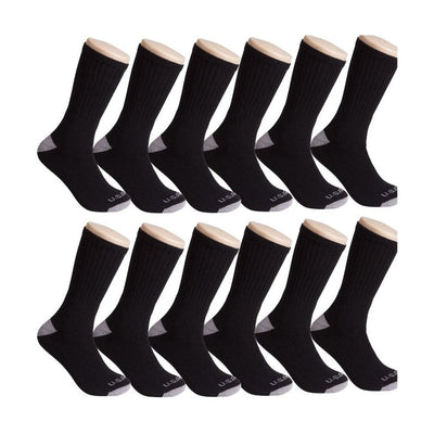 12-Pairs: U.S. ARMY Tri-Blend Socks / Black