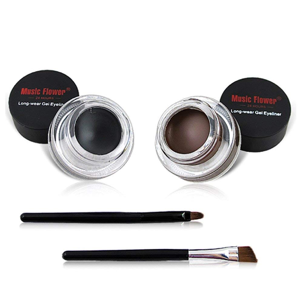 Image of 2-in-1 Black and Brown Gel Eyeliner Set
