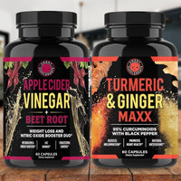 2-Pack: Angry Supplements Apple Cider Vinegar + Beetroot and Turmeric & Ginger Capsules