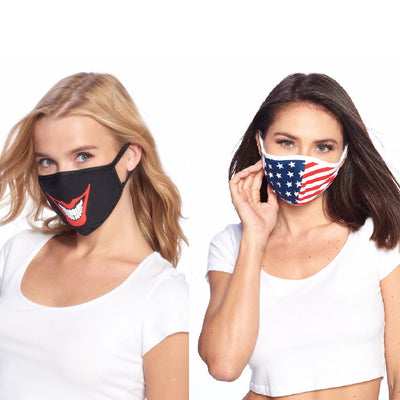 2-Pack: Washable Reusable Non-Medical Fabric Face Masks