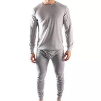 2-Piece Set: Men's Thermal Long Johns Underwear / Heather Gray / XL