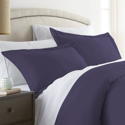 2-Piece: Solid Pillow Sham Set / Purple / Standard
