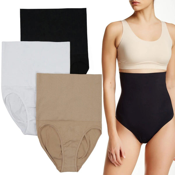 2-Pack: Compression High-Waisted Thong Shaper