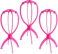 3-Pack: Dreamlover Wig Head Stands for Wigs / Hot Pink