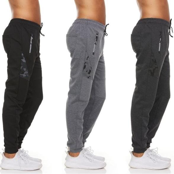 Women's Loose-Fit Marled Fleece Jogger Sweatpants With Zipper Pockets